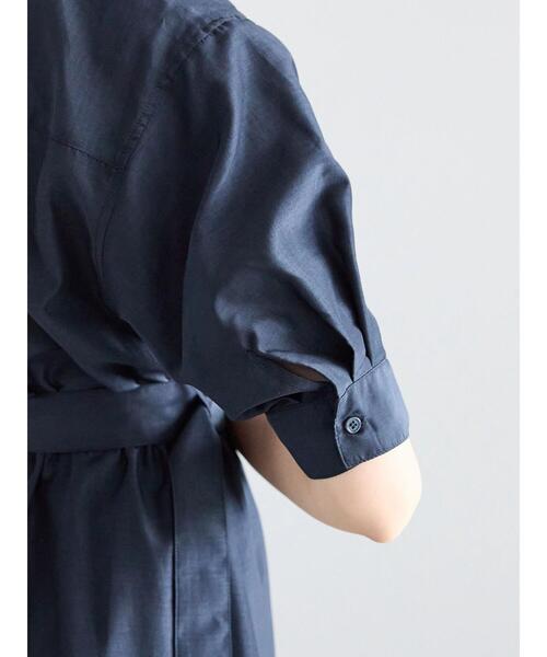 Te chichi(テチチ)の「スパンローンロングシャツワンピース(ワンピース・レディース・ネイビー/ブラウン/ブルー・F)」の13枚目の写真