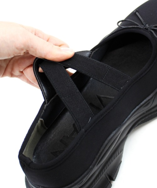 VIVIAN（ヴィヴィアン）の「厚底リボンバレリーナスニーカー ZOZOTOWN+オフィシャルサイト限定商品（バレエシューズ・レディース・ブラック/アイボリー/シルバー・S/M/L/LL）」の6枚目の写真