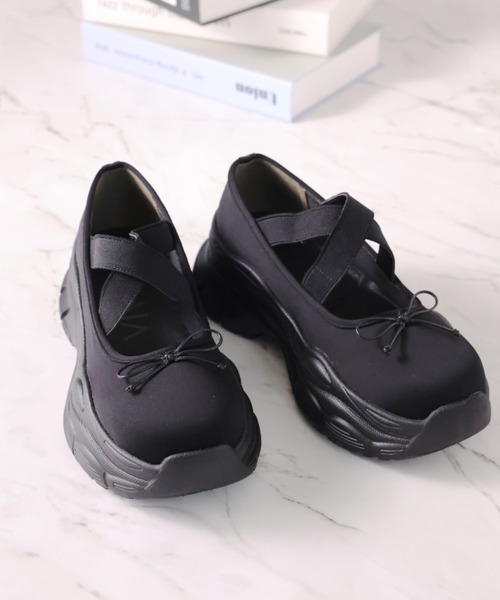 セール】厚底リボンバレリーナスニーカー ZOZOTOWN+オフィシャルサイト