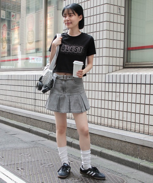 3.3 Field Trip （3.3フィールドトリップ）の「3.3 Field Trip／ストーンロゴT（Tシャツ/カットソー・レディース・ホワイト/ブラック・FREE）」の5枚目の写真