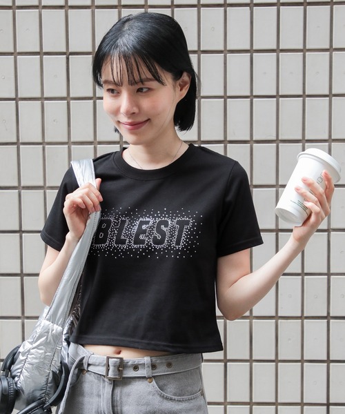 3.3 Field Trip （3.3フィールドトリップ）の「3.3 Field Trip／ストーンロゴT（Tシャツ/カットソー・レディース・ホワイト/ブラック・FREE）」の6枚目の写真