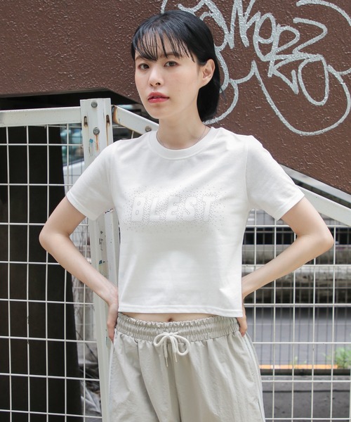 3.3 Field Trip （3.3フィールドトリップ）の「3.3 Field Trip／ストーンロゴT（Tシャツ/カットソー・レディース・ホワイト/ブラック・FREE）」の12枚目の写真