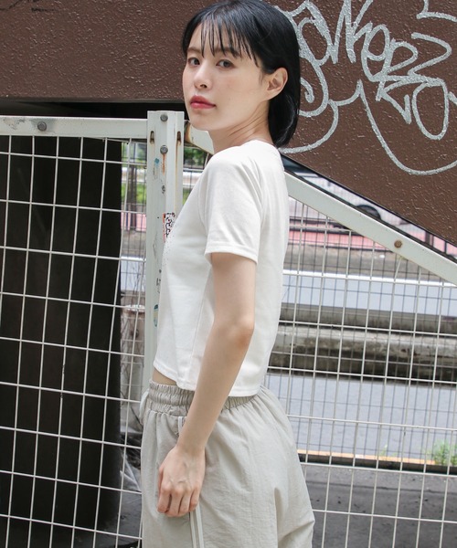 3.3 Field Trip （3.3フィールドトリップ）の「3.3 Field Trip／ストーンロゴT（Tシャツ/カットソー・レディース・ホワイト/ブラック・FREE）」の13枚目の写真