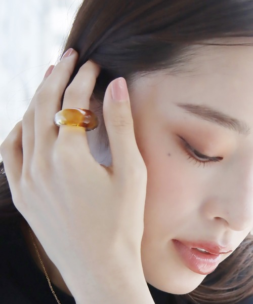 abaskdesign(アバスクデザイン)の「ニュアンスラインクリアカラーリング(リング・レディース・ピンク/グリーン/イエロー/ライトブルー/ブルー・FREE)」の10枚目の写真