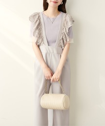 natural couture | 【WEB限定】スカラップ刺繍使いサロペット(サロペット/オーバーオール)