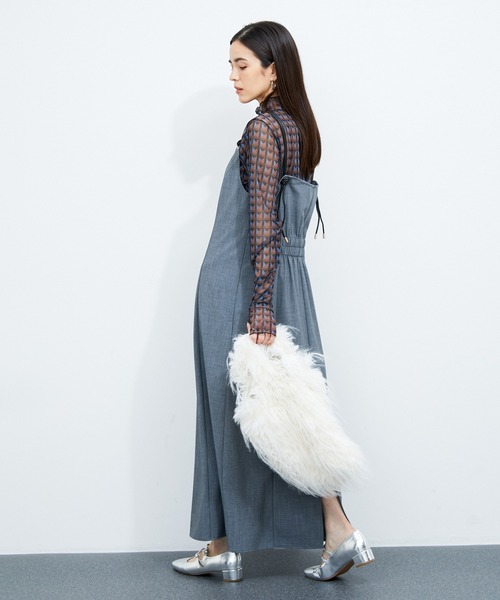 le cercle ADAM ET ROPE'（ルセルクルアダムエロペ）の「ファーバッグ（トートバッグ・レディース・チャコールグレー/ホワイト系その他・FREE）」の4枚目の写真