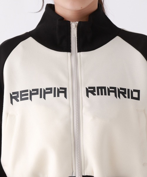 repipi armario(レピピ アルマリオ)の「ショートトラックジャケット(ジャージ・キッズ・ブラック/チャコールグレー/アイボリー・LARGE/MEDIUM/SMALL)」の10枚目の写真