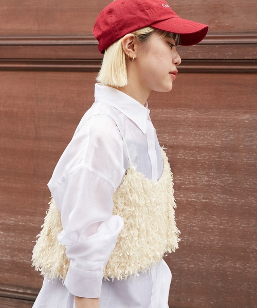 w closet(ダブルクローゼット)の「フェザービスチェ(その他トップス・レディース・ベージュ/コーラルピンク/ブラック/グレー/オフホワイト・FREE)」の7枚目の写真