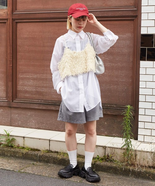 w closet(ダブルクローゼット)の「フェザービスチェ(その他トップス・レディース・ベージュ/コーラルピンク/ブラック/グレー/オフホワイト・FREE)」の12枚目の写真