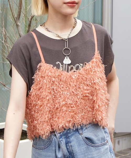 w closet(ダブルクローゼット)の「フェザービスチェ(その他トップス・レディース・ベージュ/コーラルピンク/ブラック/グレー/オフホワイト・FREE)」の17枚目の写真