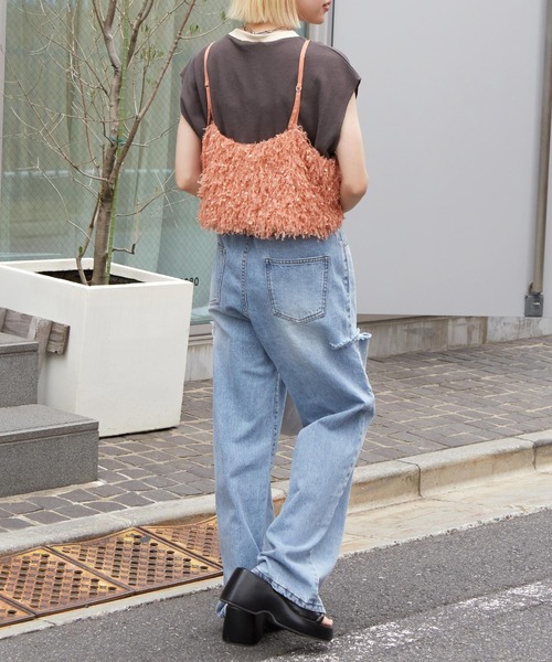 w closet(ダブルクローゼット)の「フェザービスチェ(その他トップス・レディース・ベージュ/コーラルピンク/ブラック/グレー/オフホワイト・FREE)」の19枚目の写真