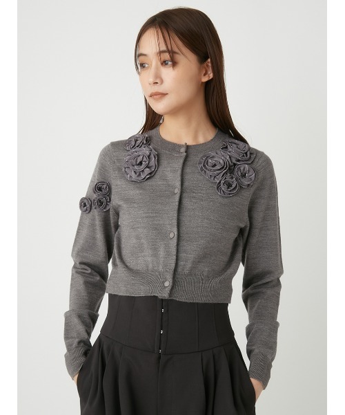 FRAY I.D（フレイアイディー）の「3Dフラワーカーディガン