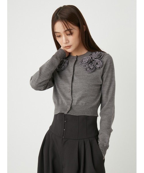 FRAY I.D（フレイアイディー）の「3Dフラワーカーディガン