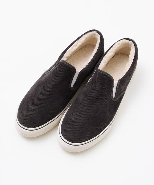 coen（コーエン）の「コーデュロイボアスリッポン1（スリッポン・メンズ・ダークグレー/ベージュ・MEDIUM/LARGE/SMALL）」の5枚目の写真