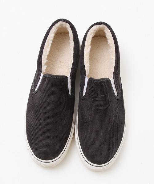 coen（コーエン）の「コーデュロイボアスリッポン1（スリッポン・メンズ・ダークグレー/ベージュ・MEDIUM/LARGE/SMALL）」の9枚目の写真