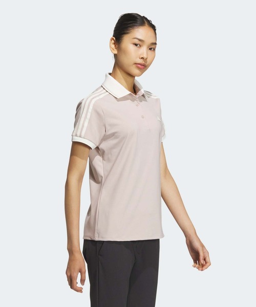 adidas 2XL ピンク ストライプ ポロシャツ セール】HEAT. RDY