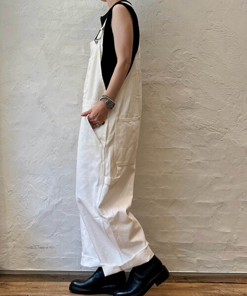 JOURNAL STANDARD LUXE（ジャーナルスタンダード　ラックス）の「11OZデニム オーバーオール（サロペット/オーバーオール・レディース・ホワイト/ブルー・FREE）」の5枚目の写真