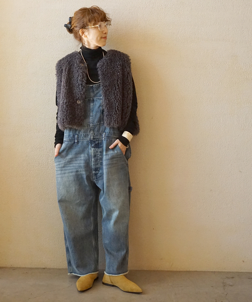 JOURNAL STANDARD LUXE（ジャーナルスタンダード　ラックス）の「11OZデニム オーバーオール（サロペット/オーバーオール・レディース・ホワイト/ブルー・FREE）」の12枚目の写真