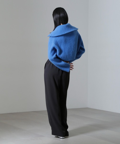 NANO universe（ナノユニバース）の「ドロストギャザーパンツ(セットアップ可)（スラックス・レディース・ベージュ/ブラック・S/M）」の7枚目の写真