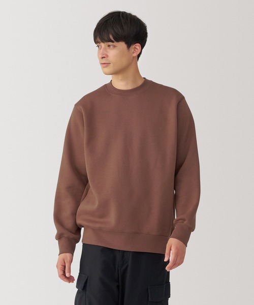 無印良品（ムジルシリョウヒン）の「紳士　スウェットシャツ（スウェット・メンズ・ブラック/アイボリー/グレー/ダークグリーン/ブルー系/レンガ・S/M/L/XL）」の6枚目の写真