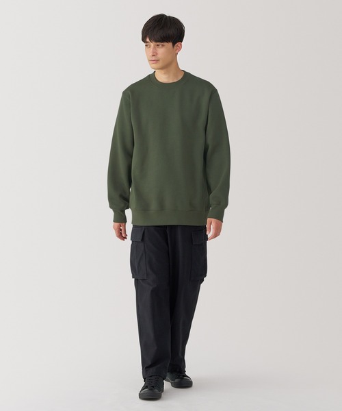 無印良品（ムジルシリョウヒン）の「紳士　スウェットシャツ（スウェット・メンズ・ブラック/アイボリー/グレー/ダークグリーン/ブルー系/レンガ・S/M/L/XL）」の7枚目の写真