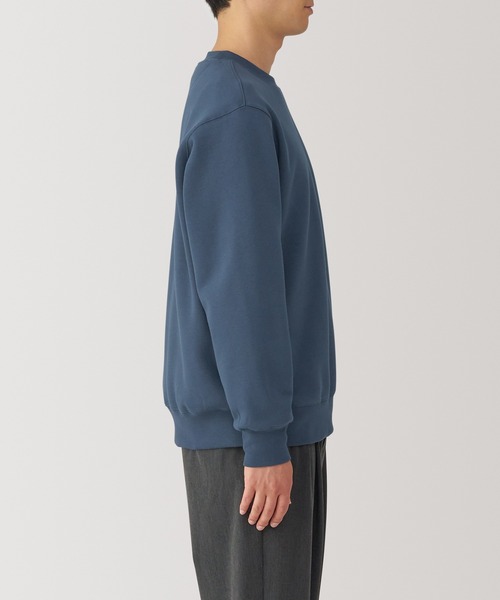 無印良品（ムジルシリョウヒン）の「紳士　スウェットシャツ（スウェット・メンズ・ブラック/アイボリー/グレー/ダークグリーン/ブルー系/レンガ・S/M/L/XL）」の14枚目の写真