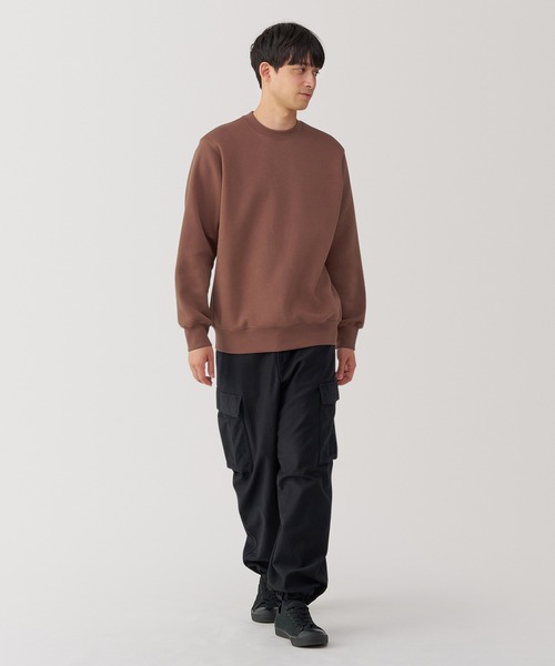 無印良品（ムジルシリョウヒン）の「紳士　スウェットシャツ（スウェット・メンズ・ブラック/アイボリー/グレー/ダークグリーン/ブルー系/レンガ・S/M/L/XL）」の19枚目の写真