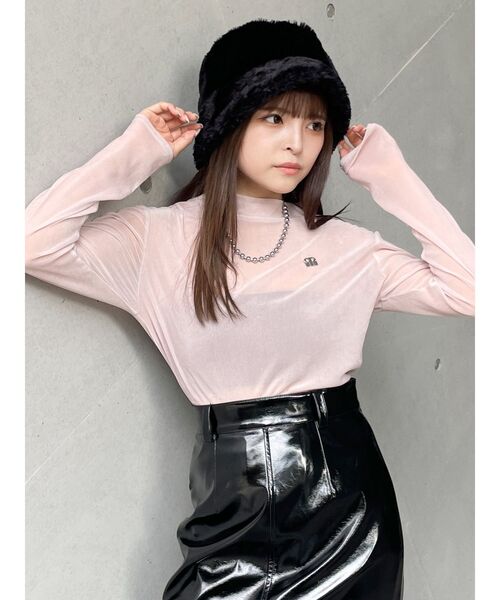 MURUA（ムルーア）の「フェイクファーバケットハット（ハット・レディース・ブラック/グレー/ホワイト/モカ・FREE）」の7枚目の写真