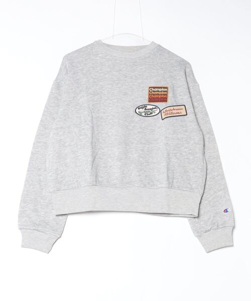 Champion（チャンピオン）の「チャンピオン  CREW NECK SWEATSHIRT_（スウェット・レディース・ライトグレー/マスタード/ネイビー・M/L）」の2枚目の写真