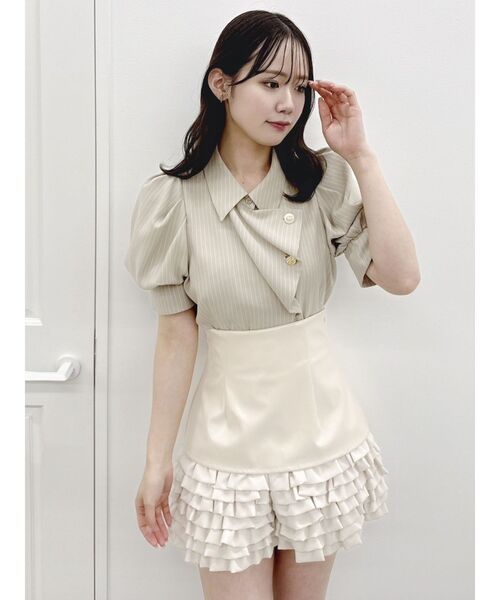 dazzlin（ダズリン）の「スーパーミニチラフリルスカパン（その他パンツ・レディース・アイボリー/ブラック・SMALL/MEDIUM）」の19枚目の写真