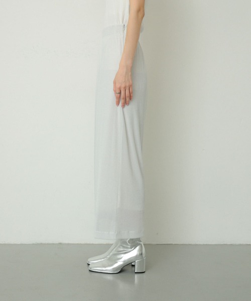 SENSE OF PLACE by URBAN RESEARCH（センスオブプレイスバイアーバンリサーチ）の「シアーラメベロアスカート（スカート・レディース・オフホワイト/ブラック/ピンク・ONE）」の14枚目の写真