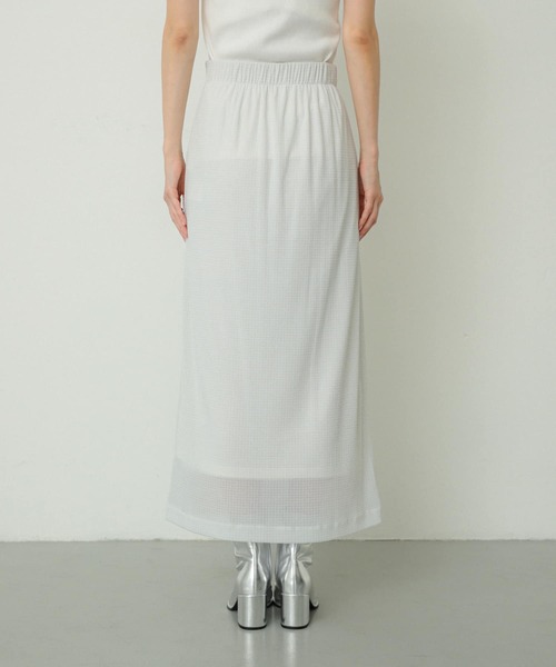 SENSE OF PLACE by URBAN RESEARCH（センスオブプレイスバイアーバンリサーチ）の「シアーラメベロアスカート（スカート・レディース・オフホワイト/ブラック/ピンク・ONE）」の15枚目の写真