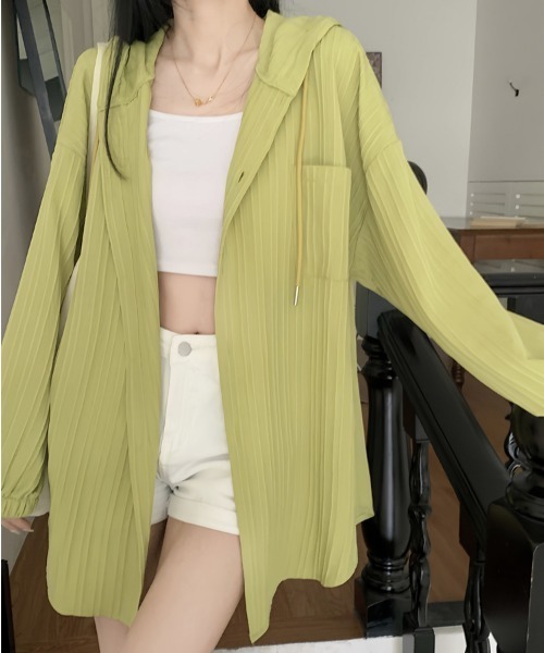 SHEPP(シープ)の「ビッグシルエット リブフーディー(パーカー・レディース・ブルー/グリーン/ホワイト・L/M)」の17枚目の写真