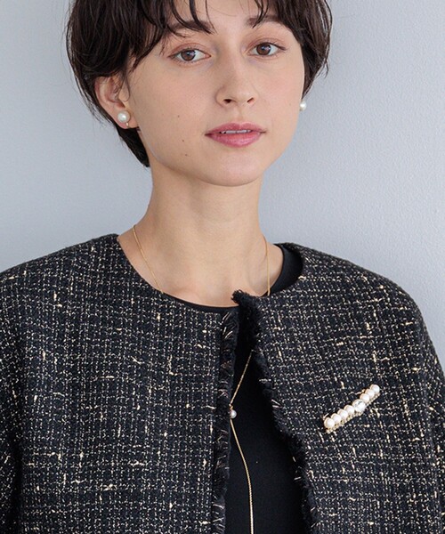 23区(ニジュウサンク)の「パール ライン ブローチ(ブローチ/コサージュ・レディース・アイボリー系・F)」の2枚目の写真