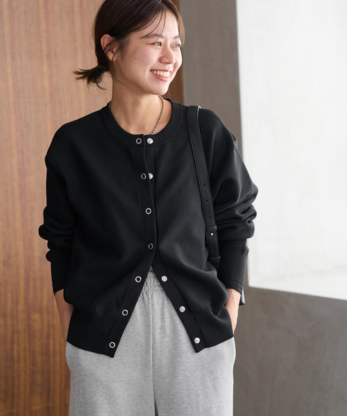 JOURNAL STANDARD relume(ジャーナルスタンダード レリューム)の「ウォッシャブルコンパクトカーディガン(カーディガン/ボレロ・レディース・ブラック/グレー/オレンジ・FREE)」の2枚目の写真