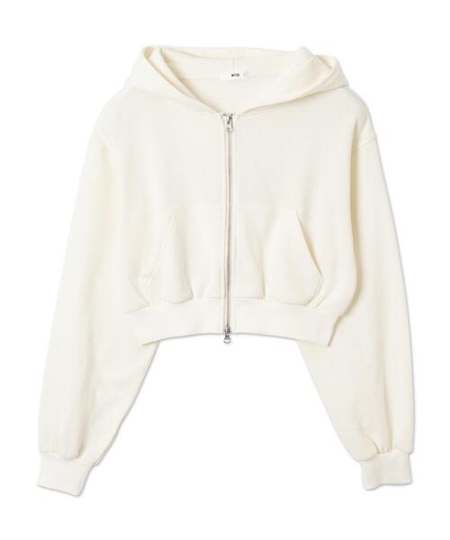 WEGO(ウィゴー)の「WEGO/裏起毛Wジップショートパーカー(パーカー・レディース・アイボリー/ブラック/杢グレー/ブラック系その他/ホワイト系その他・FREE)」の22枚目の写真