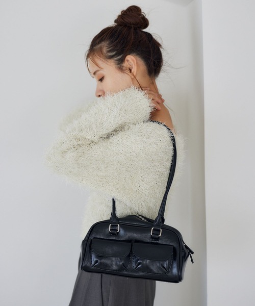 mysty woman(ミスティウーマン)の「アウトポケットBAG 204729(ハンドバッグ・レディース・ホワイト/ブラウン/ブラック/ブルー・FREE)」の3枚目の写真