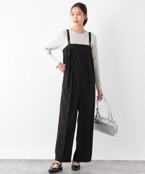 GLOBAL WORK（グローバルワーク）の「お手入れらくらくベアトップサロペット/142310（サロペット/オーバーオール・レディース・ブラック/グレー/ストライプ・MEDIUM/LARGE）」の8枚目の写真