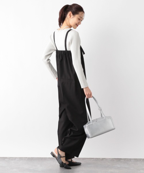 GLOBAL WORK（グローバルワーク）の「お手入れらくらくベアトップサロペット/142310（サロペット/オーバーオール・レディース・ブラック/グレー/ストライプ・MEDIUM/LARGE）」の10枚目の写真