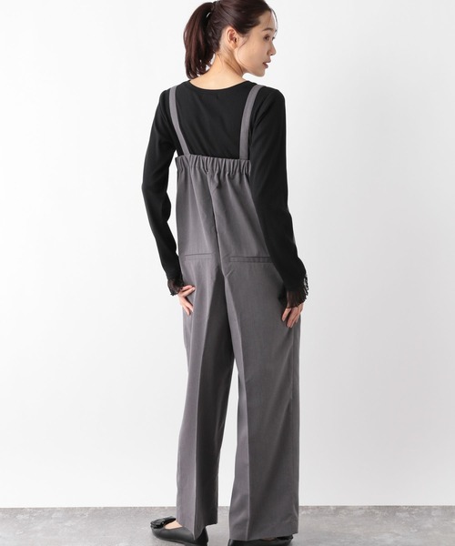 GLOBAL WORK（グローバルワーク）の「お手入れらくらくベアトップサロペット/142310（サロペット/オーバーオール・レディース・ブラック/グレー/ストライプ・MEDIUM/LARGE）」の19枚目の写真