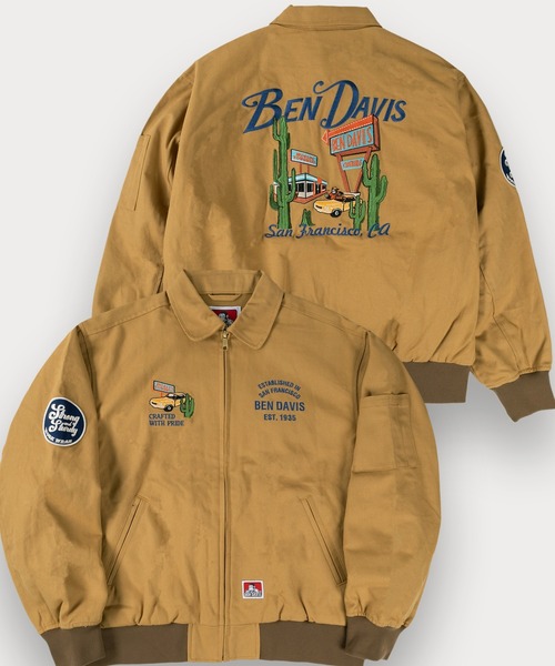 BEN DAVIS(ベンデイビス)の「【BENDAVIS/ベンデイビス】SOUVENIR JK/スーベニアジャケット オーバーサイズ(その他アウター・メンズ・ブラック/カーキ/ネイビー/ベージュ・M/L/XL)」の3枚目の写真
