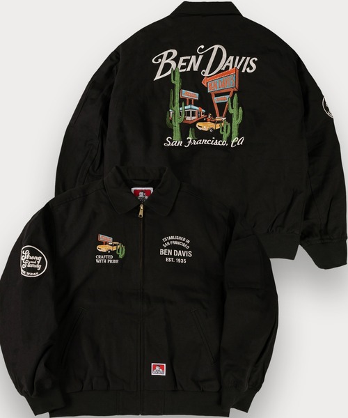 BEN DAVIS(ベンデイビス)の「【BENDAVIS/ベンデイビス】SOUVENIR JK/スーベニアジャケット オーバーサイズ(その他アウター・メンズ・ブラック/カーキ/ネイビー/ベージュ・M/L/XL)」の1枚目の写真