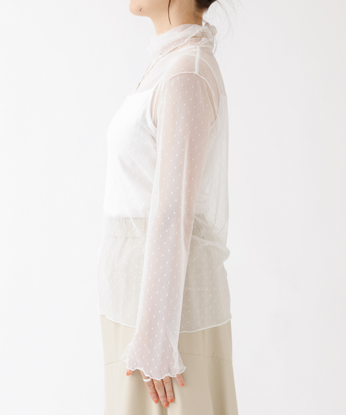 Rouge vif Anna（ルージュヴィフアンナ）の「ドットチュールシアータートル（Tシャツ/カットソー・レディース・ホワイト/ブラック・フリー）」の19枚目の写真