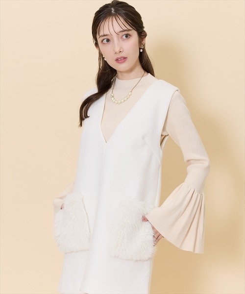 【セール】フレアスリーブボトルネックニットプルオーバー（ニット/セーター）｜Swingle（スウィングル） 5,874円