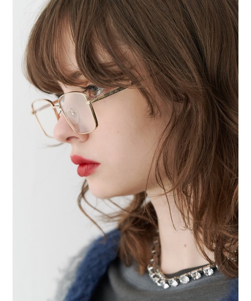 jouetie（ジュエティ）の「メタルフレームスリムスクエアグラス（メガネ・レディース・シルバー/ゴールド・FREE）」の12枚目の写真