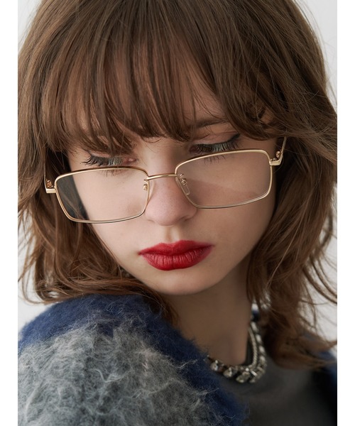 jouetie（ジュエティ）の「メタルフレームスリムスクエアグラス（メガネ・レディース・シルバー/ゴールド・FREE）」の14枚目の写真