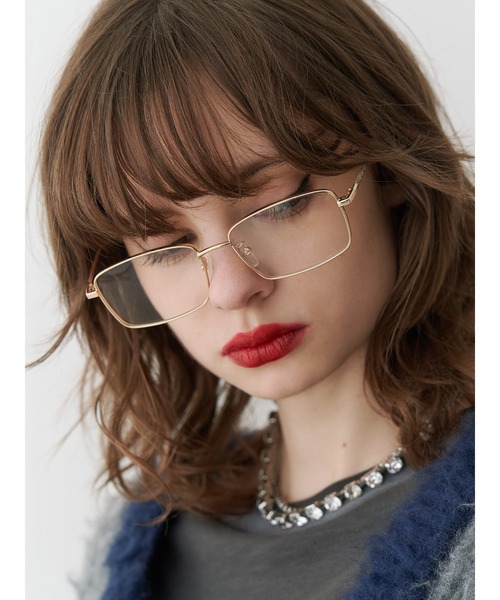 jouetie（ジュエティ）の「メタルフレームスリムスクエアグラス（メガネ・レディース・シルバー/ゴールド・FREE）」の11枚目の写真