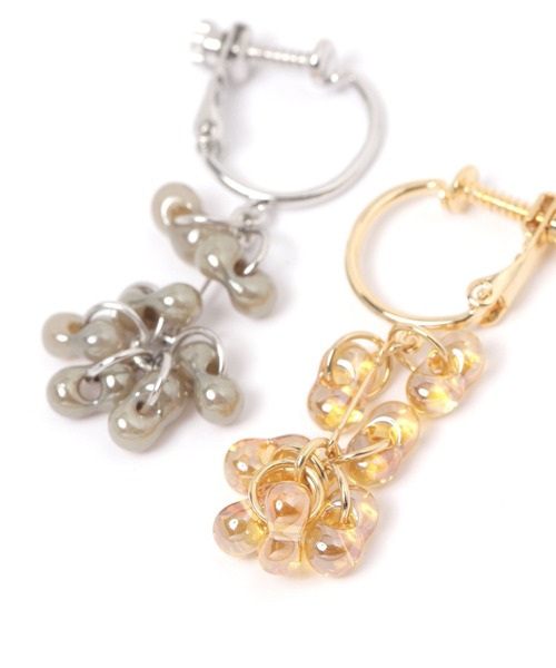 GLOBAL WORK（グローバルワーク）の「MADE IN JAPAN/ジャランガラスイヤリング/145242（イヤリング・レディース・ベージュ/グレー・ONE SIZE）」の3枚目の写真