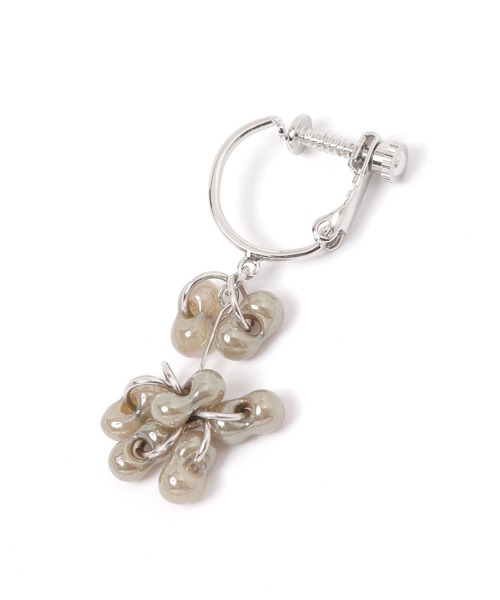 GLOBAL WORK（グローバルワーク）の「MADE IN JAPAN/ジャランガラスイヤリング/145242（イヤリング・レディース・ベージュ/グレー・ONE SIZE）」の4枚目の写真