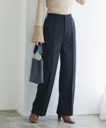 カシミヤタッチセミルーズストレートパンツ